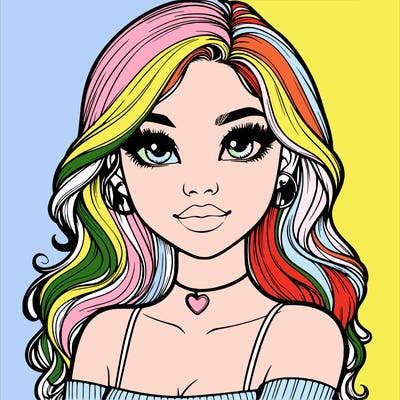 realistic pretty girl