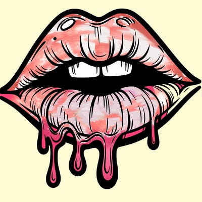 lips that look realistic and drip