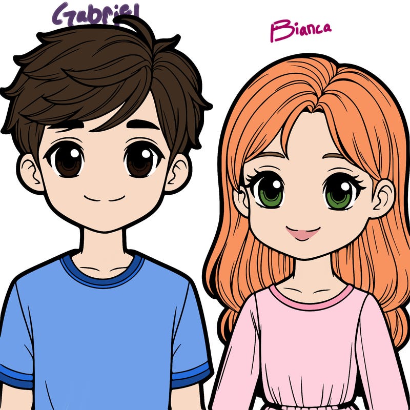 boy and girl realistic