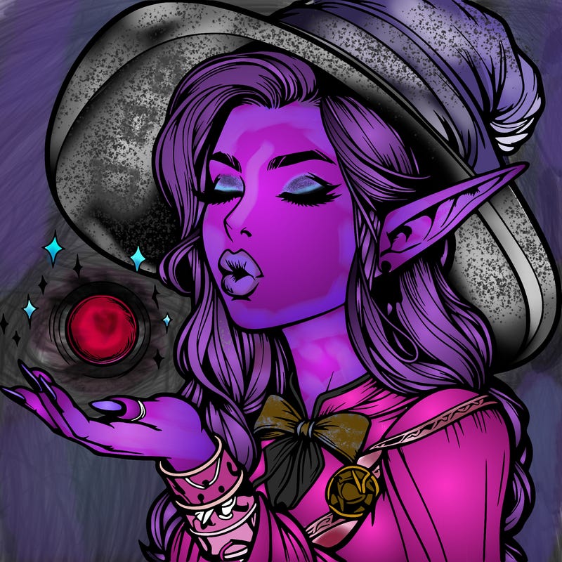realistic elf casting a spell with lips