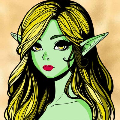 elf girl realistic dark fantasy