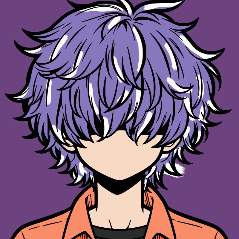 manga boy fluffy hair covering his eyes