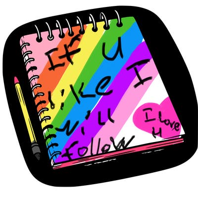 a blank sketch pad