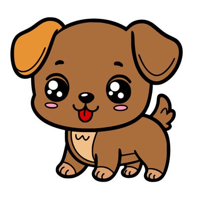 what a cute little dog coloring