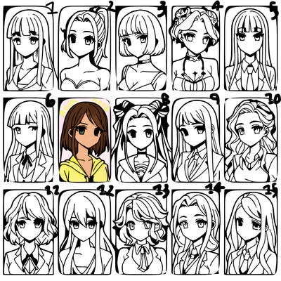 girls that look diffrent anime