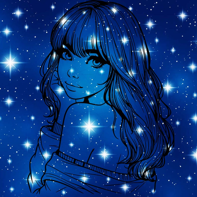 realistic girl with bangs looking over her shoulder