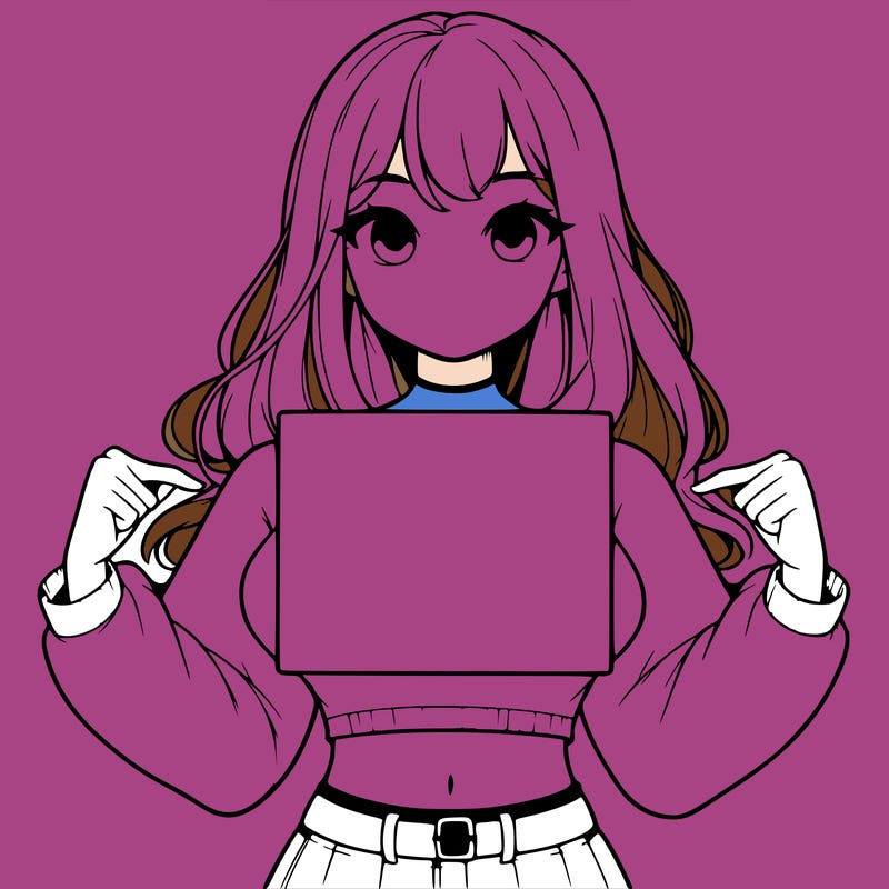 girl holding a blank sign in a long sleeve crop top