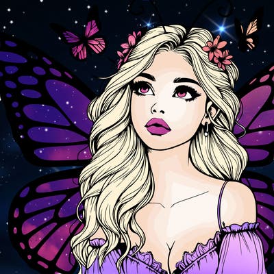 butterfly fairy realistic girl