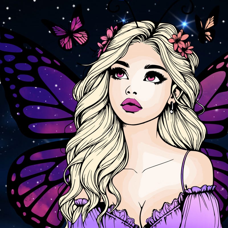 butterfly fairy realistic girl