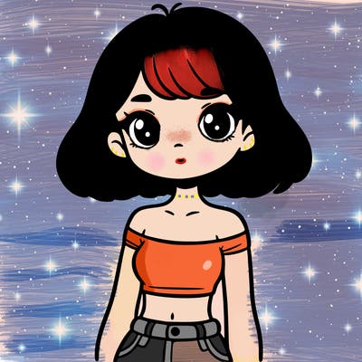 girl in a cute crop top