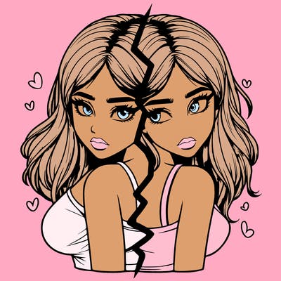 realistic girl split