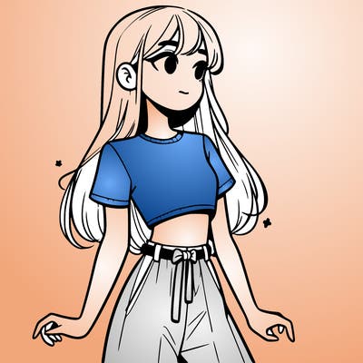 girl in a cute crop top