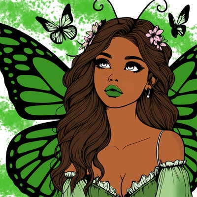 butterfly fairy realistic girl