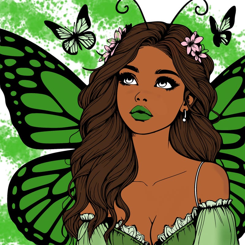 butterfly fairy realistic girl