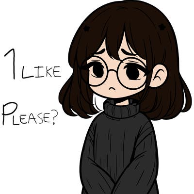 sad girl with glasses in a sweater
