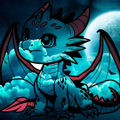 fierce baby night dragon