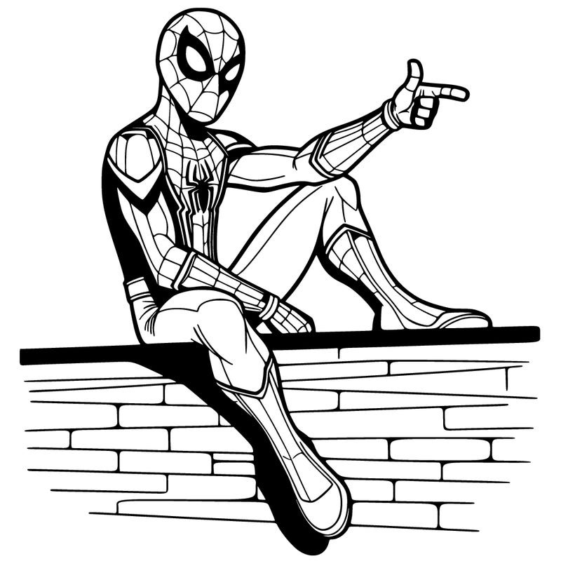 spiderman on the wall