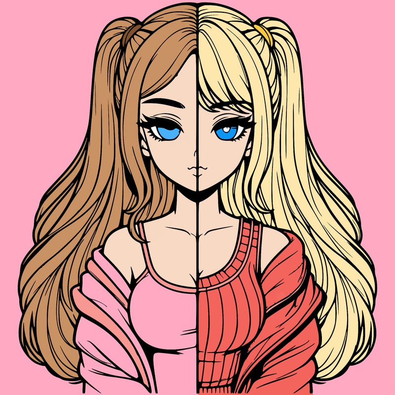 realistic girl split