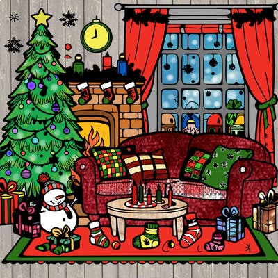 christmas living room