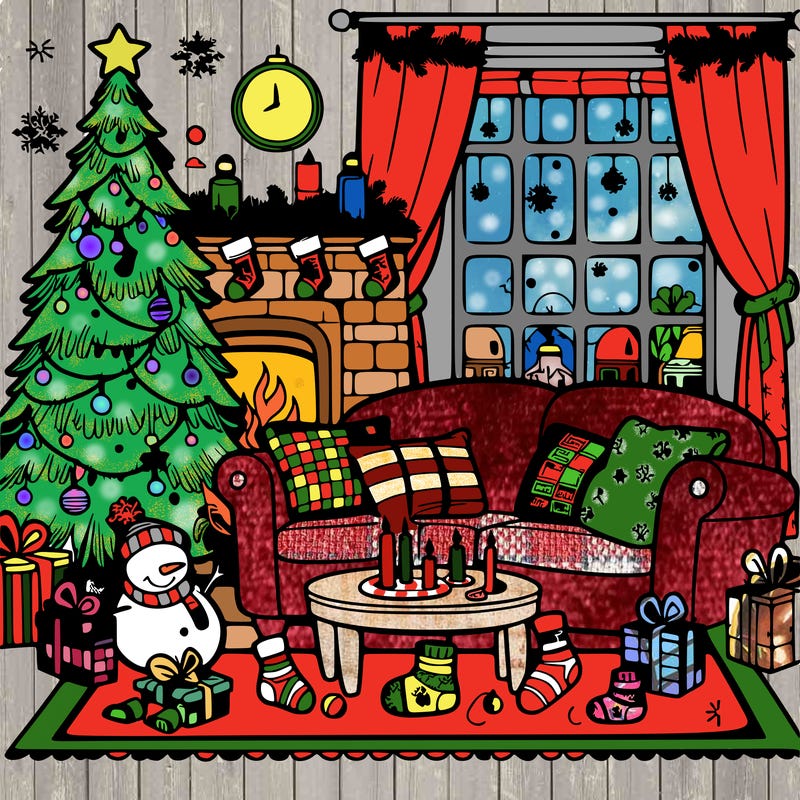 christmas living room