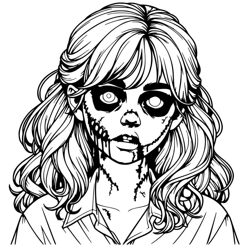 zombie  realistic girl
