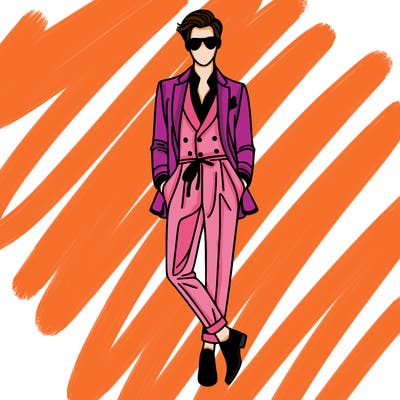 fashion guy with beautiful clothes