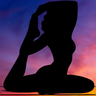 realistic woman doing yoga