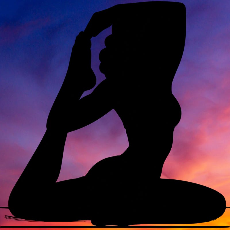 realistic woman doing yoga
