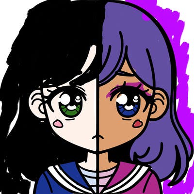 a split of a girl