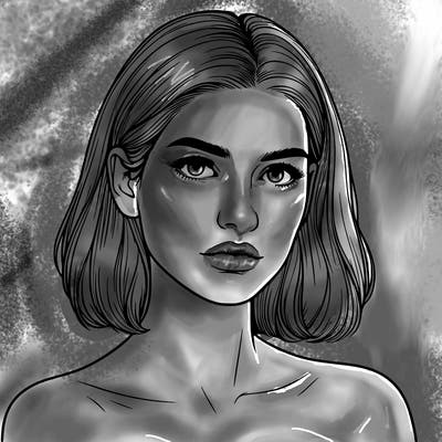 realistic portrait of woman