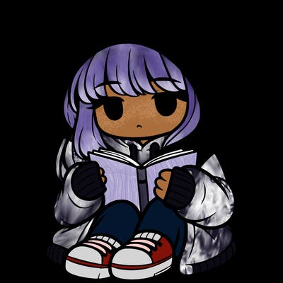 girl in oversized hoodie reading a book