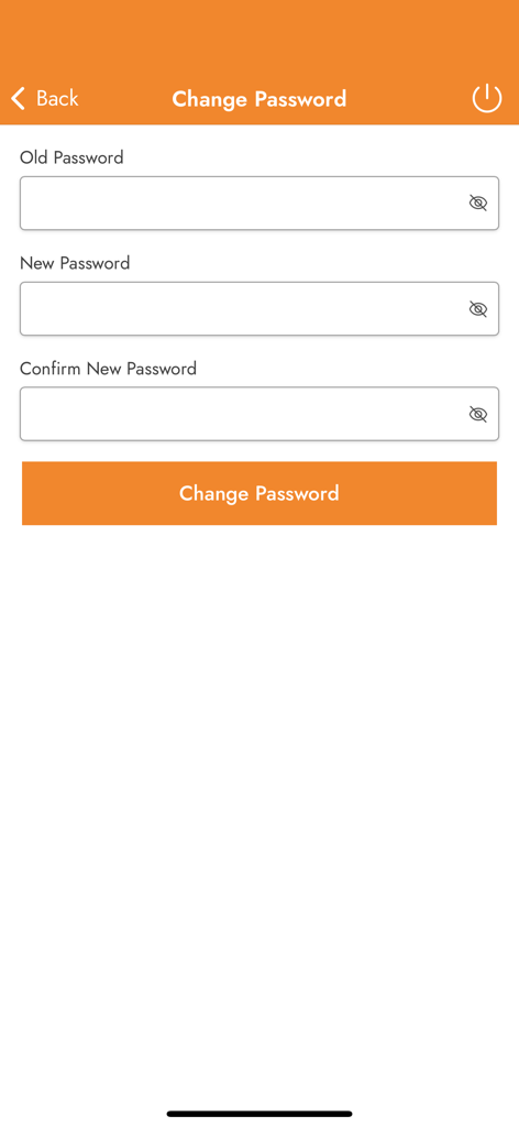 GUO Logistics - GUO Logistics app screen for changing account password with fields for old and new passwords