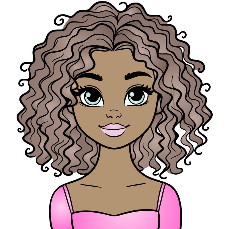 woman with curly hair
