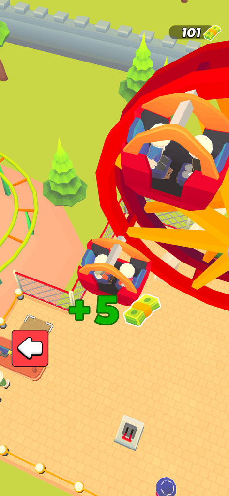 Joy Land! - Gameplay de Joy Land montrant une grande roue dans un parc d'attractions coloré simulateur