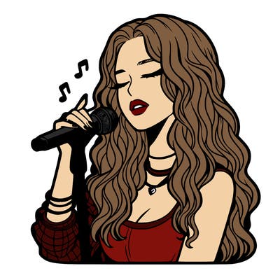 realistic female singer