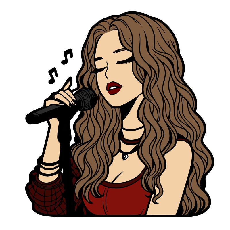 realistic female singer