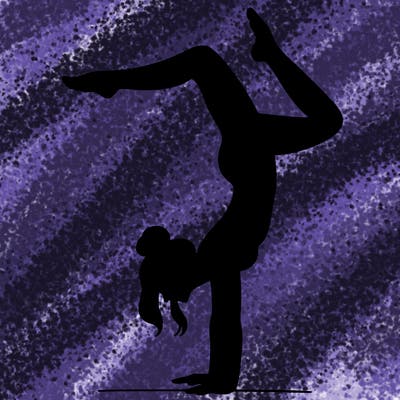 a woman doing a handstand