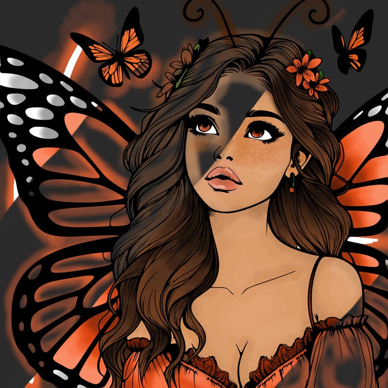 butterfly fairy realistic girl