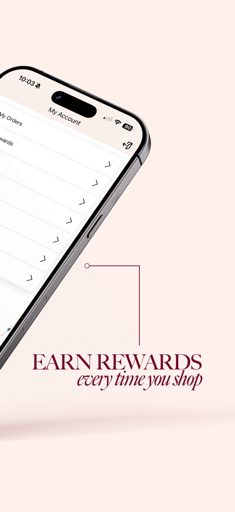 BOHOMOON mobile app interface showcasing the earn rewards loyalty program for shoppers