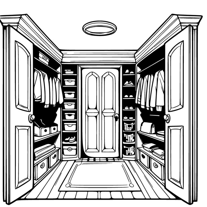 closet with perspective