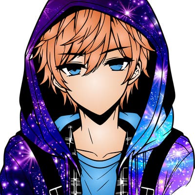 hot anime boy in hoodie