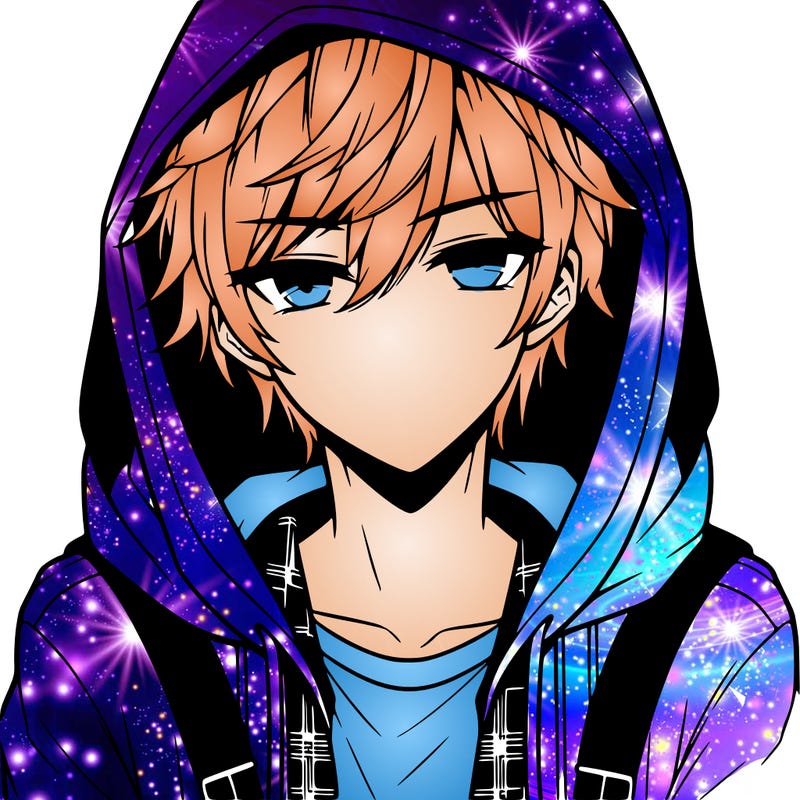 hot anime boy in hoodie