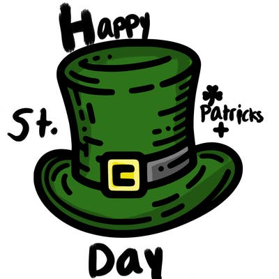st patrick hat with thin lines