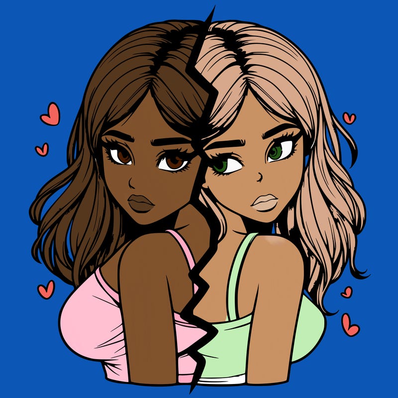 realistic girl split