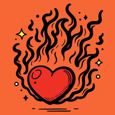 flaming heart