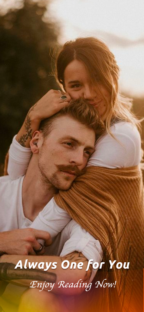 FoxNovel-Read & Story Books - A romantic couple embracing with the text Always One for You Enjoy Reading Now