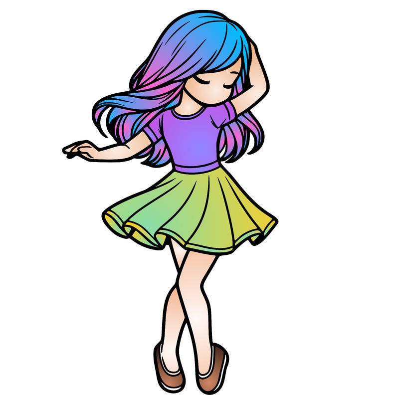 girl dancing  realistic