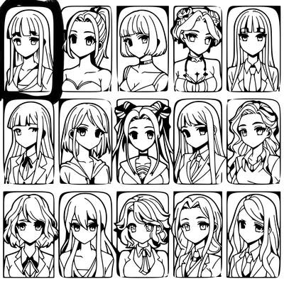 girls that look diffrent anime