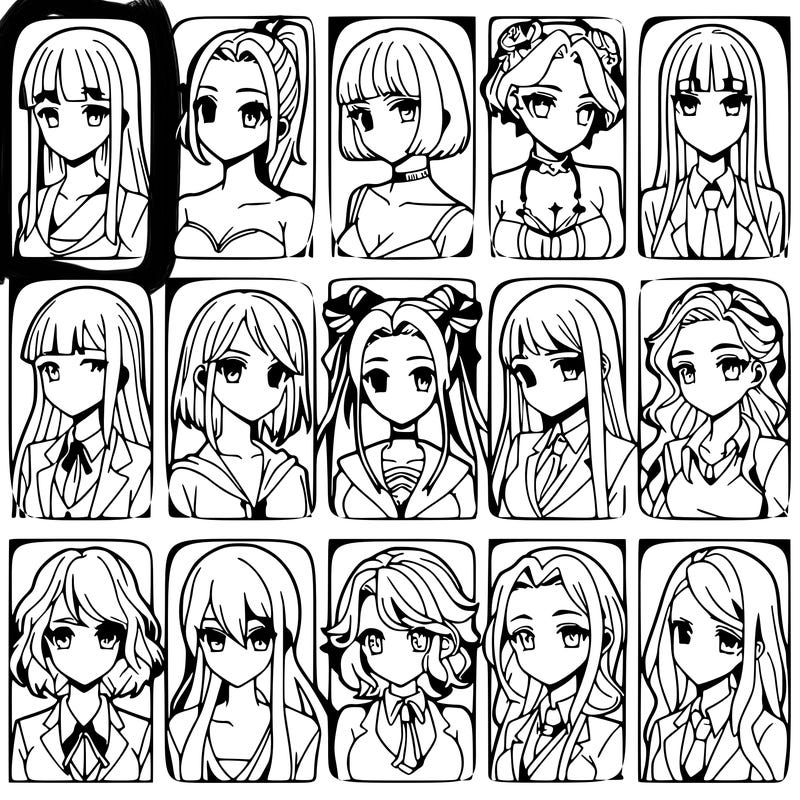 girls that look diffrent anime