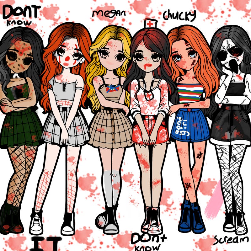 a group of girls realistic